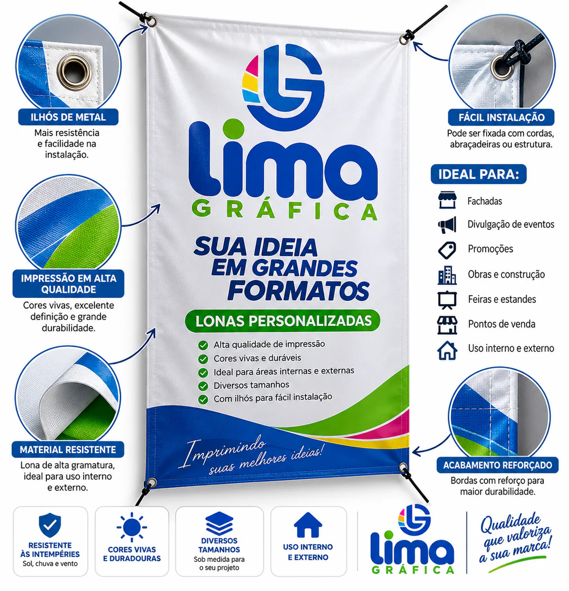 Banner em lona 440g — Lona personalizada 440g
